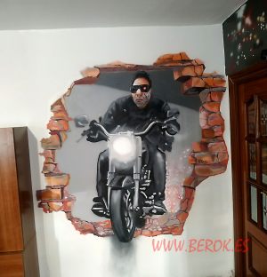 Graffiti Personalizado Terminator Cara Cliente 300x100000